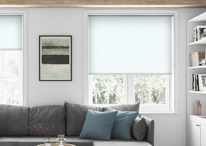 Palermo (Blackout), White - Motorised Roller Blind - Image 3
